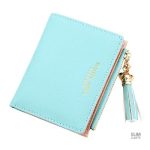 Portefeuille fin simili cuir avec pompon - Le Classique™