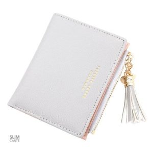 Accessoire mode : portefeuille fin en simili cuir