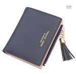 Portefeuille compact unisexe avec pompon pratique