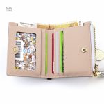 Portefeuille tendance en simili cuir, design fin