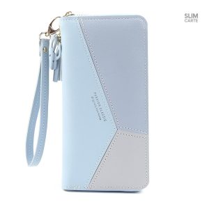 Accessoire élégant en cuir tricolore