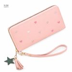 Portefeuille long au design cœur unique