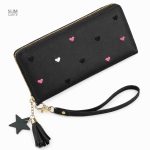 Accessoire tendance en portefeuille imprimé cœur