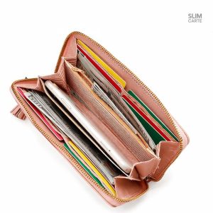 Portefeuille unisexe avec motif cœur contemporain