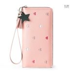 Design élégant et pratique, portefeuille cœur long