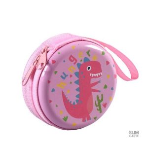 Porte-monnaie unisexe en métal, design dinosaure