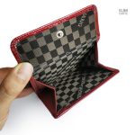 Petit portefeuille chic en cuir crocodile