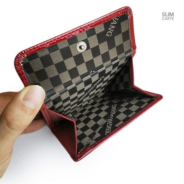 Petit portefeuille chic en cuir crocodile