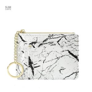 Accessoire chic en cuir pour ranger cartes et billets