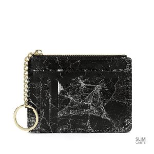 Porte-cartes tendance en cuir imitant le motif animalier