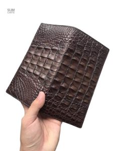 Accessoire en cuir véritable crocodile pour hommes