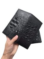 Porte-cartes élégant en cuir véritable de crocodile