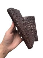 Cuir de crocodile, finition soignée - porte-cartes