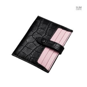 Accessoire élégant en cuir crocodile pour cartes