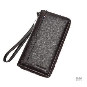 Porte-cartes en cuir, matière noble avec finitions soignées