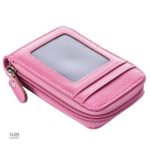 Porte-cartes pratique en cuir PU anti-vol RFID