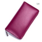 Porte-cartes long cuir à glissière RFID - Le Classique