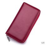 Porte-cartes long avec zip, idéal pour organiser vos cartes