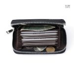 Élégant porte-cartes cuir, protection contre le vol d’identité