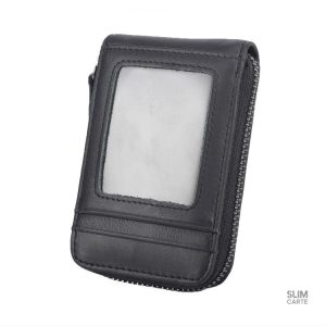 Porte-cartes cuir zippé RFID Le Secur™