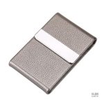 Porte-cartes compact simili cuir et métal - Le Classique™