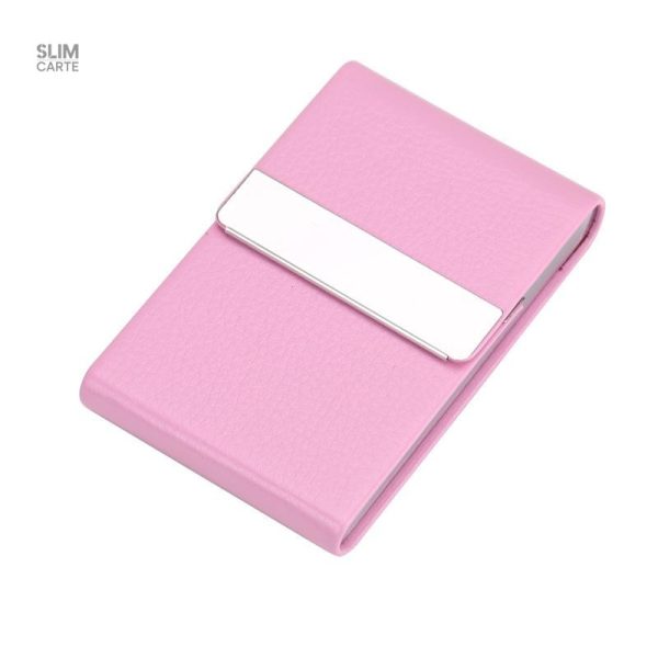 Porte-cartes slim en simili cuir - design classique
