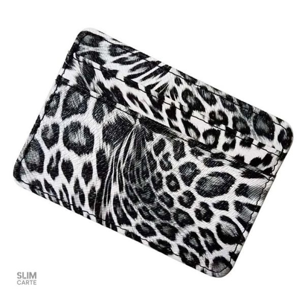 Porte-cartes fin avec motif animalier chic