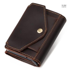 Accessoire en cuir RFID pour sécurité des cartes