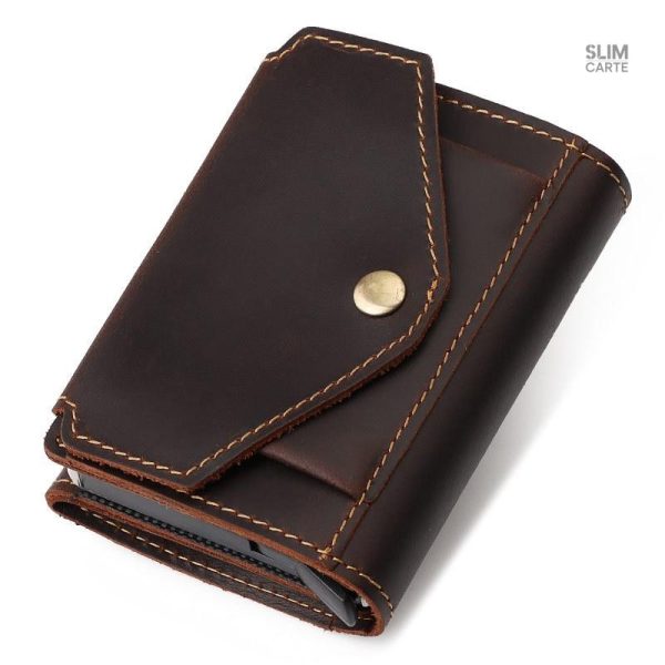 Accessoire en cuir RFID pour sécurité des cartes