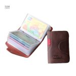 Accessoire pratique, porte-cartes cuir avec sécurité RFID