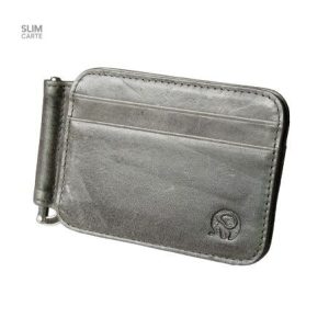 Porte-cartes en cuir avec finitions soignées