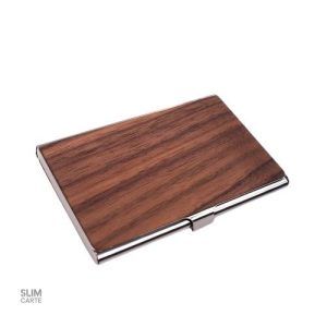Porte-cartes minimaliste en bois, alliant style et fonctionnalité