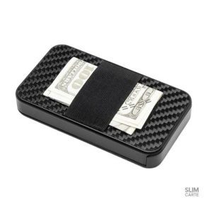 Accessoire élégant en carbone pour cartes de crédit