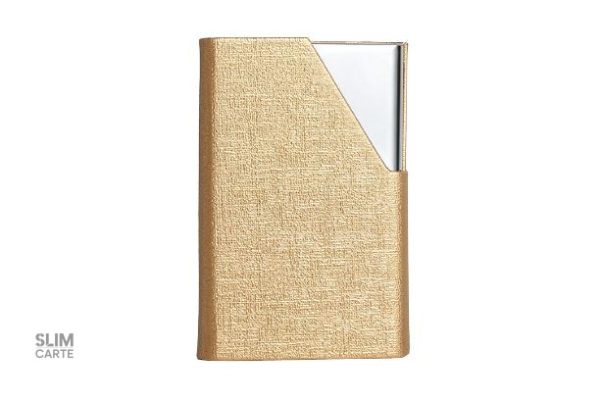 Porte-cartes compact en métal de qualité