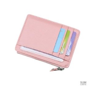 Porte-cartes slim, style raffiné en simili cuir