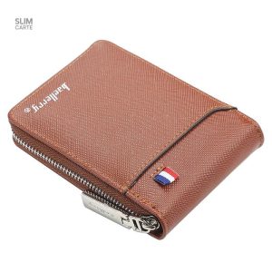 Porte-cartes tendance avec zip, pratique et moderne