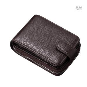 Accessoire en cuir pour cartes avec protection RFID intégrée