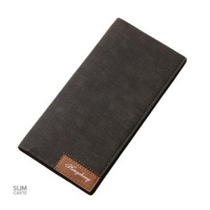 Portefeuille fin en cuir avec design classique