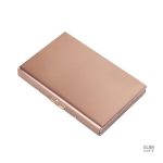 Porte-cartes compact en métal, style intemporel
