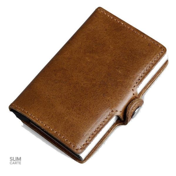 Porte-cartes compact en cuir, design moderne et sécuritaire