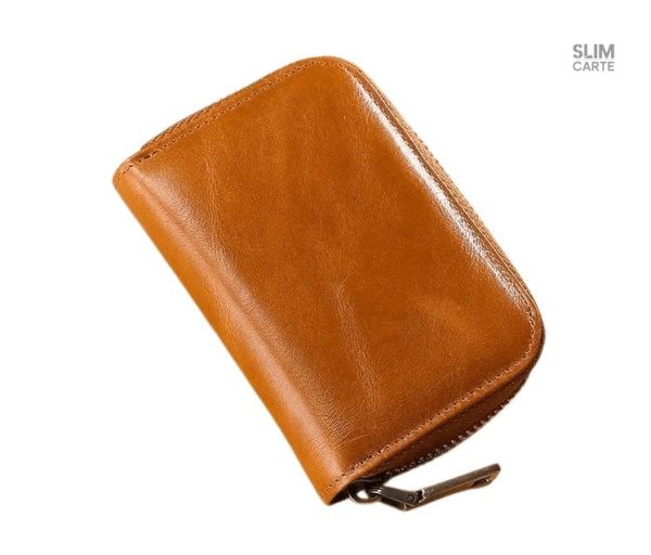 Accessoire de luxe : porte-cartes élégant en cuir