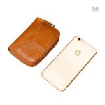 Design classique en cuir véritable pour porte-cartes pratique