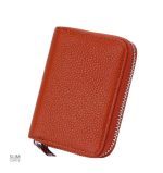 Porte-cartes à glissière en matière noble