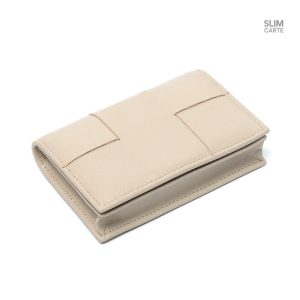 Porte-monnaie élégant en cuir, format allongé