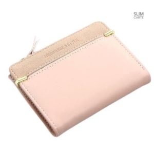 Porte-monnaie élégant en cuir PU zippé