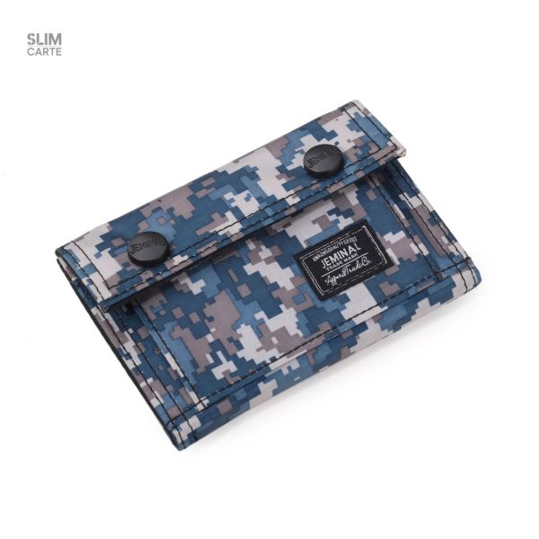 Portefeuille en tissu résistant avec motif camouflage classique