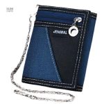 Porte-monnaie compact avec chaîne pour la sécurité