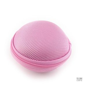 Porte-monnaie rond en rouge éclatant