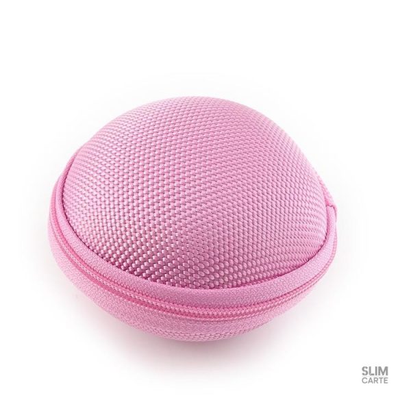 Porte-monnaie rond en rouge éclatant