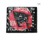 Design artistique sur portefeuille en cuir